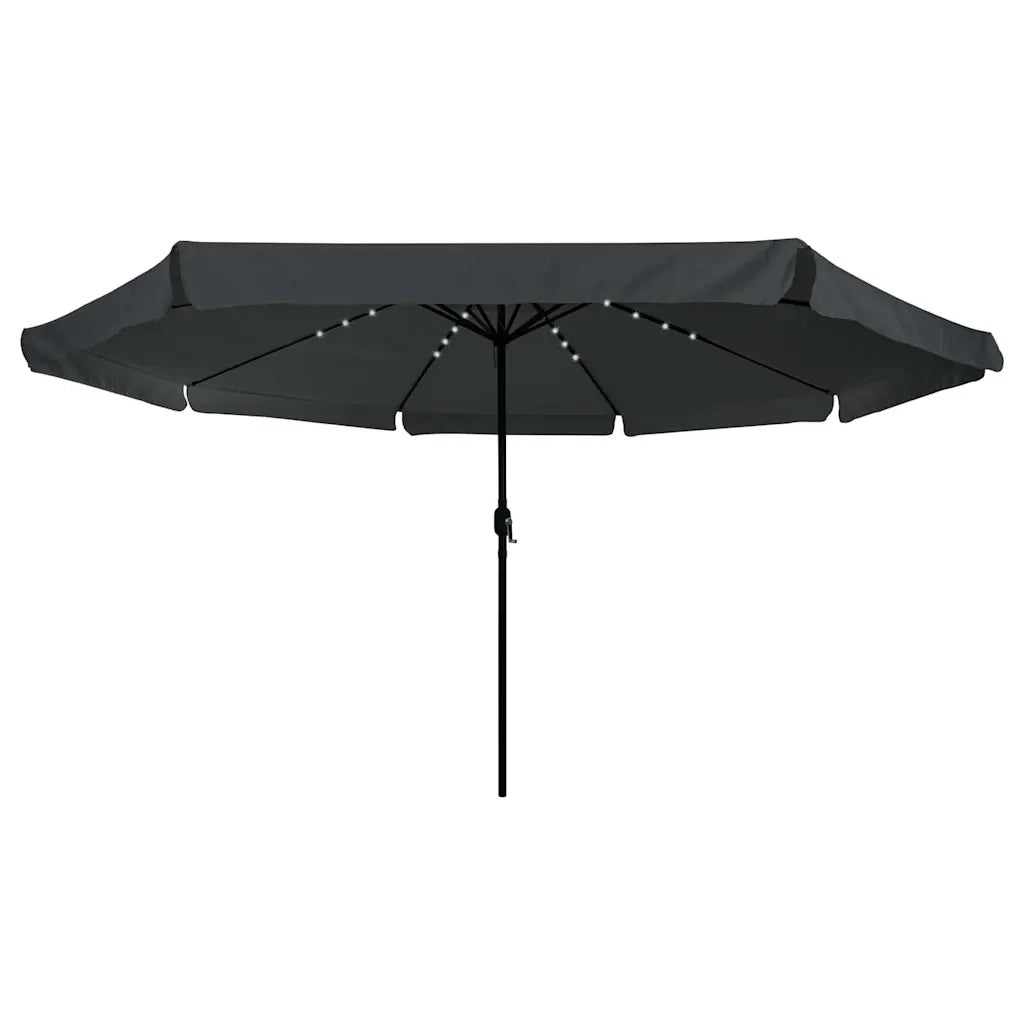 Ombrello da giardino-Ombrellone da spiaggia Antracite 395 x 395 x 245 cm Poliestere