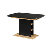 Vicco Tavolo da pranzo Estensibile Rovere nero/oro 120/160 x 80 cm 2 parti