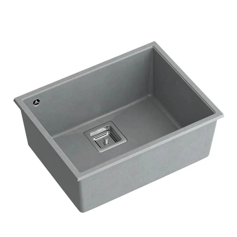 Lavello In Granito David 50 Grey Metallic Tappo oro