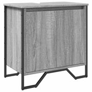 Mobiletto da bagno salvaspazio 60 x 35 x 60 cm design moderno in legno grigio codice articolo 02_0049571