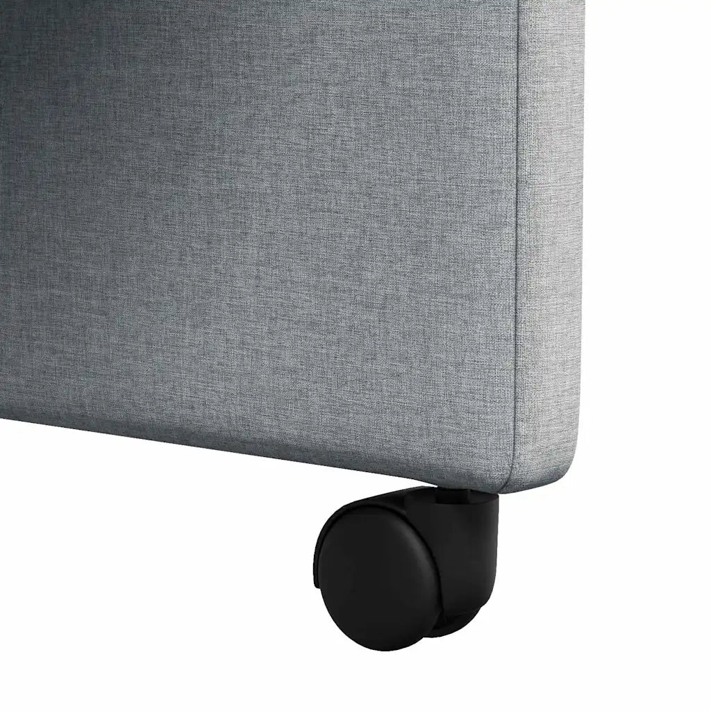 Sedie da Pranzo con Ruote 2 pcs Grigio chiaro 58 x 65 x 94 cm 42017829