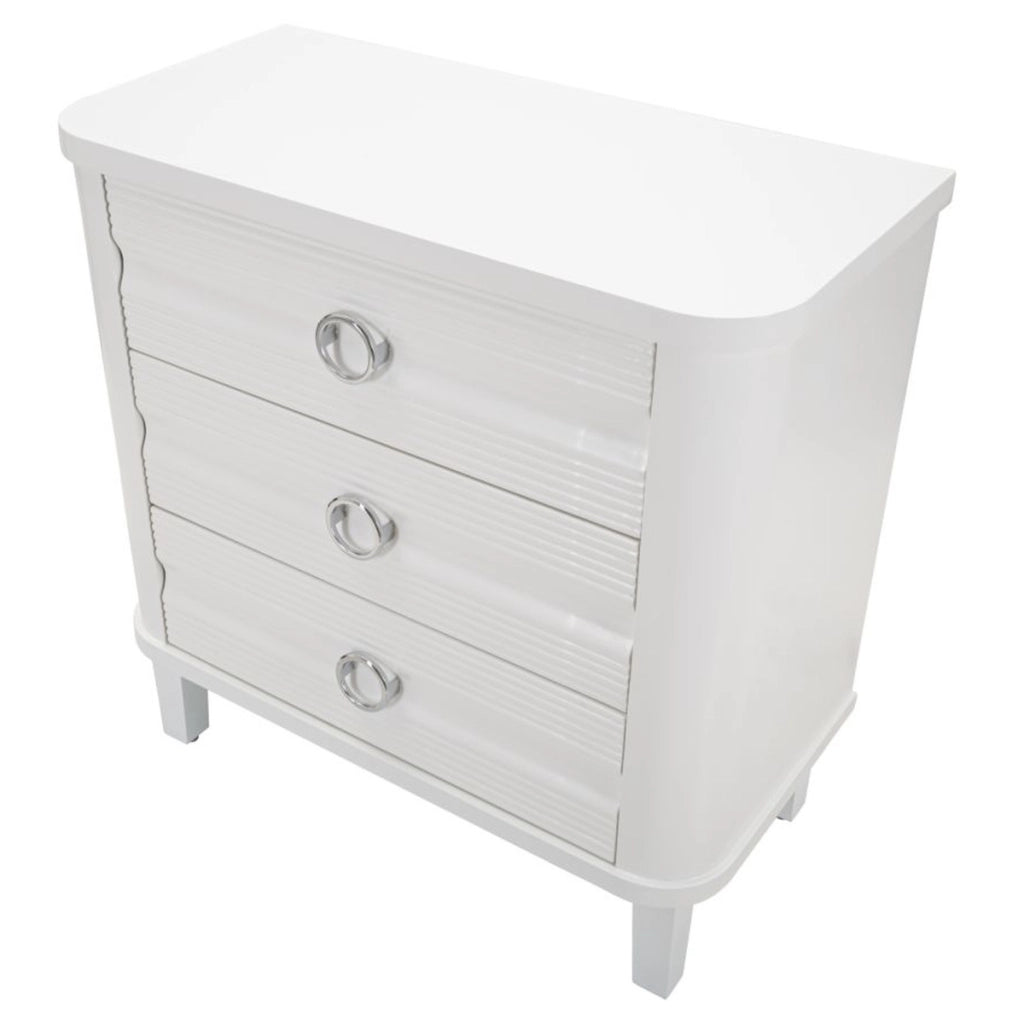 Cassettiera VKH7, Bianco, Legno, 81x40x84 cm