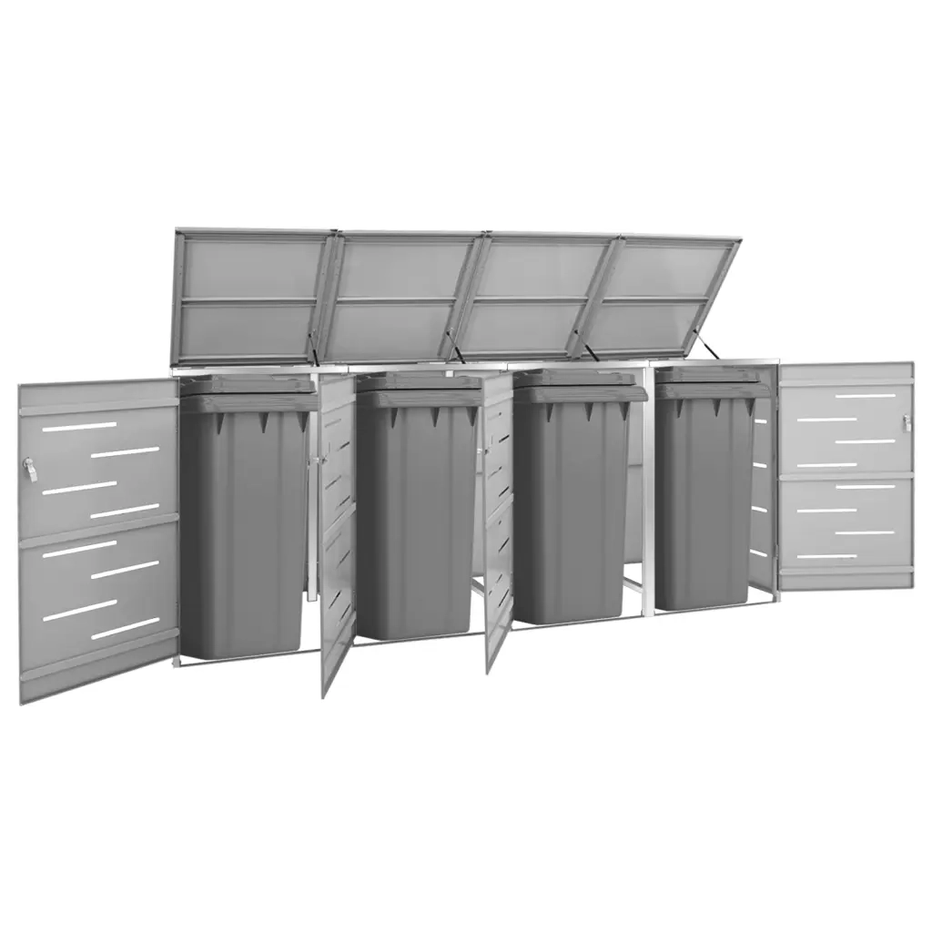 Copribidone per Spazzatura Singolo 69x77,5x112,5cm Acciaio Inox 149561