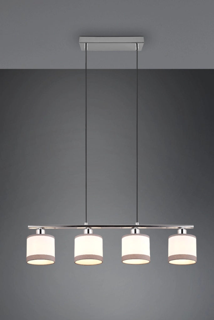 Lampada a sospensione lineare DAVOS cromo 4xE14 75cm