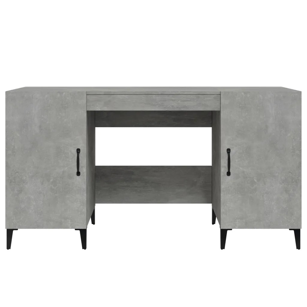Scrivania Grigio Cemento 140x50x75 cm in Legno Multistrato 812775