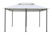 MA MAISON GAZEBO PIRAMIDE 3X4 MT BIANCO COPERTURA 180 GSM TUBO 20 MM STRUTTURA IN METALLO VERNICIATO A POLVERE