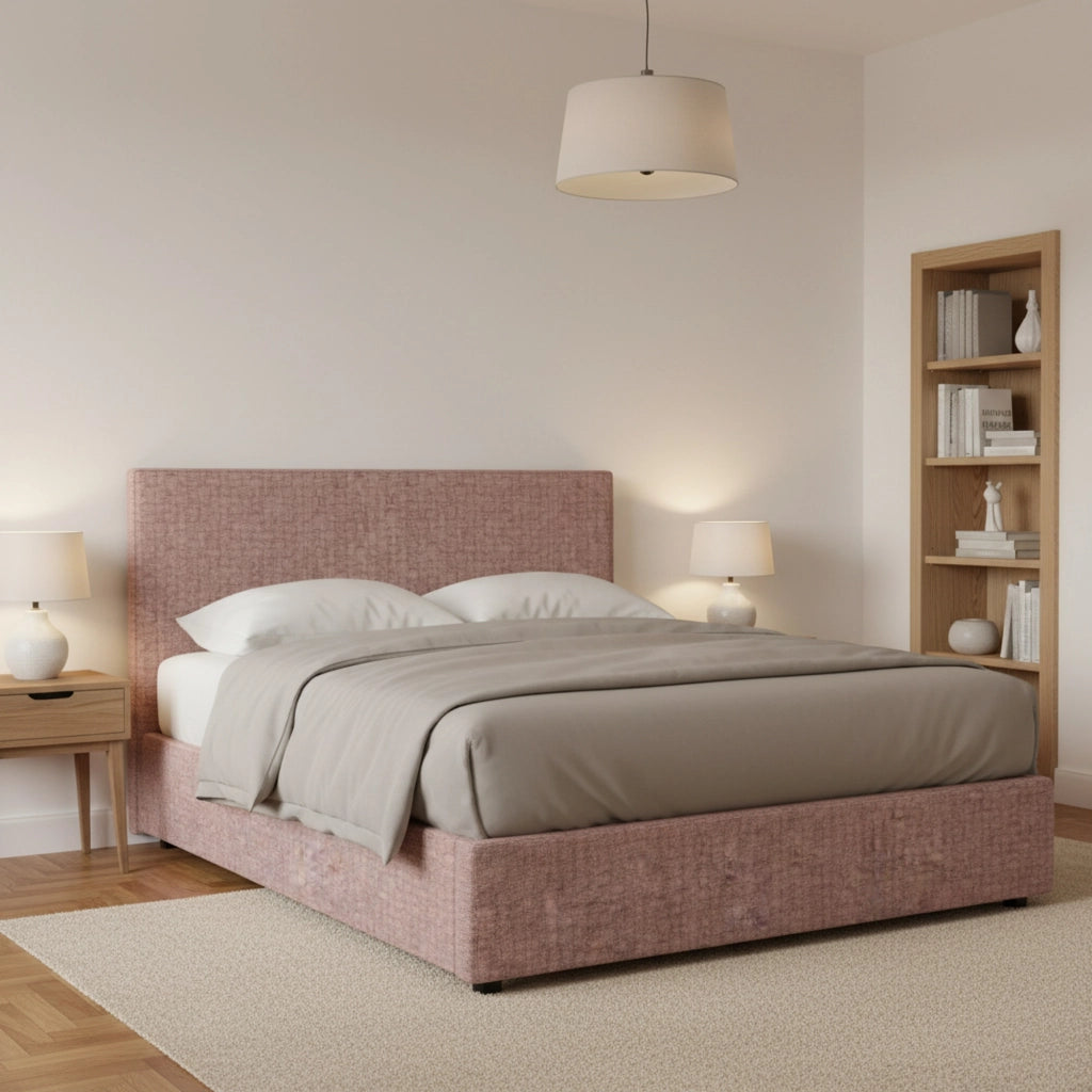 Carlisle, Letto Piazza e Mezza Sfoderabile Made in Italy, Rosa Antico