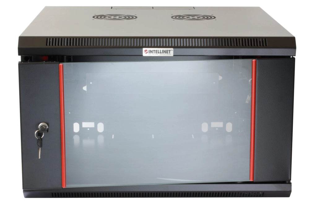 Armadio Rack 19'' a muro 9 unità sezione unica prof. 600mm Nero
