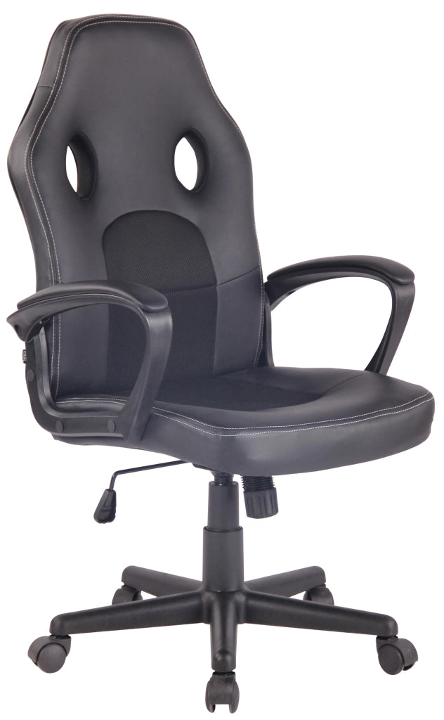 Sedia Gaming Elbing In Similpelle nero/nero