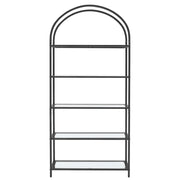 LIBRERIA Valora LGT050B61 Mensola in vetro nero stile moderno per soggiorno