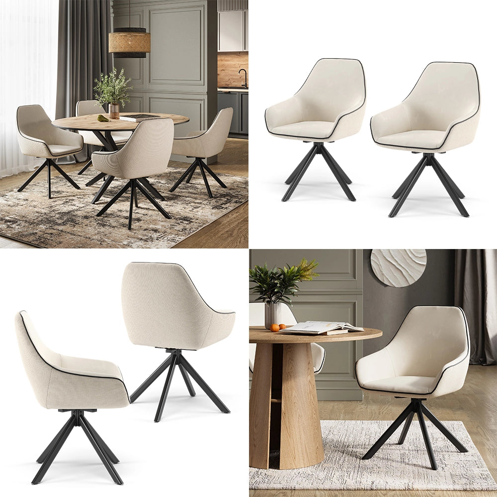 Vicco Lounge chair Beige Set di 2