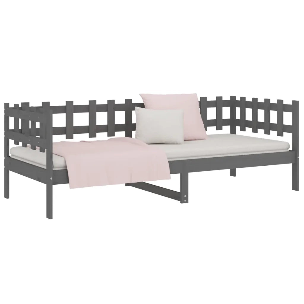 Dormeuse Grigia 90x200 cm in Legno Massello di Pino 820758