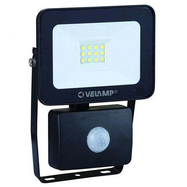 Velamp IS748-5-6500K Proiettore LED 20W con Sensore di Movimento PIR IP44 1600 lm 6500K colore Nero