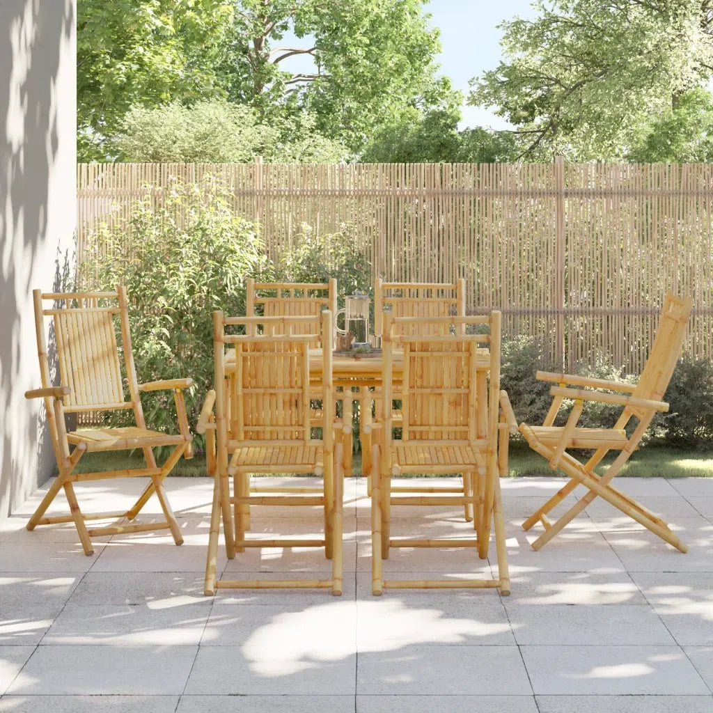 Sedie da Giardino Pieghevoli 6 pz 53x66x99 cm in BambÃ¹