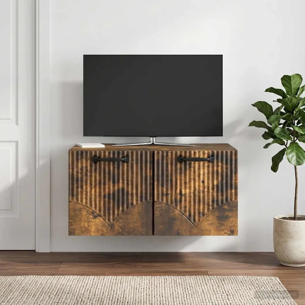 Mobile Porta TV da Muro Rovere Fumo 59,5 x 41 x 30 cm 899020
