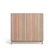 Scarpiera Herdasa effetto noce chiaro ante stampa doghe chiaro 90x90x27cm