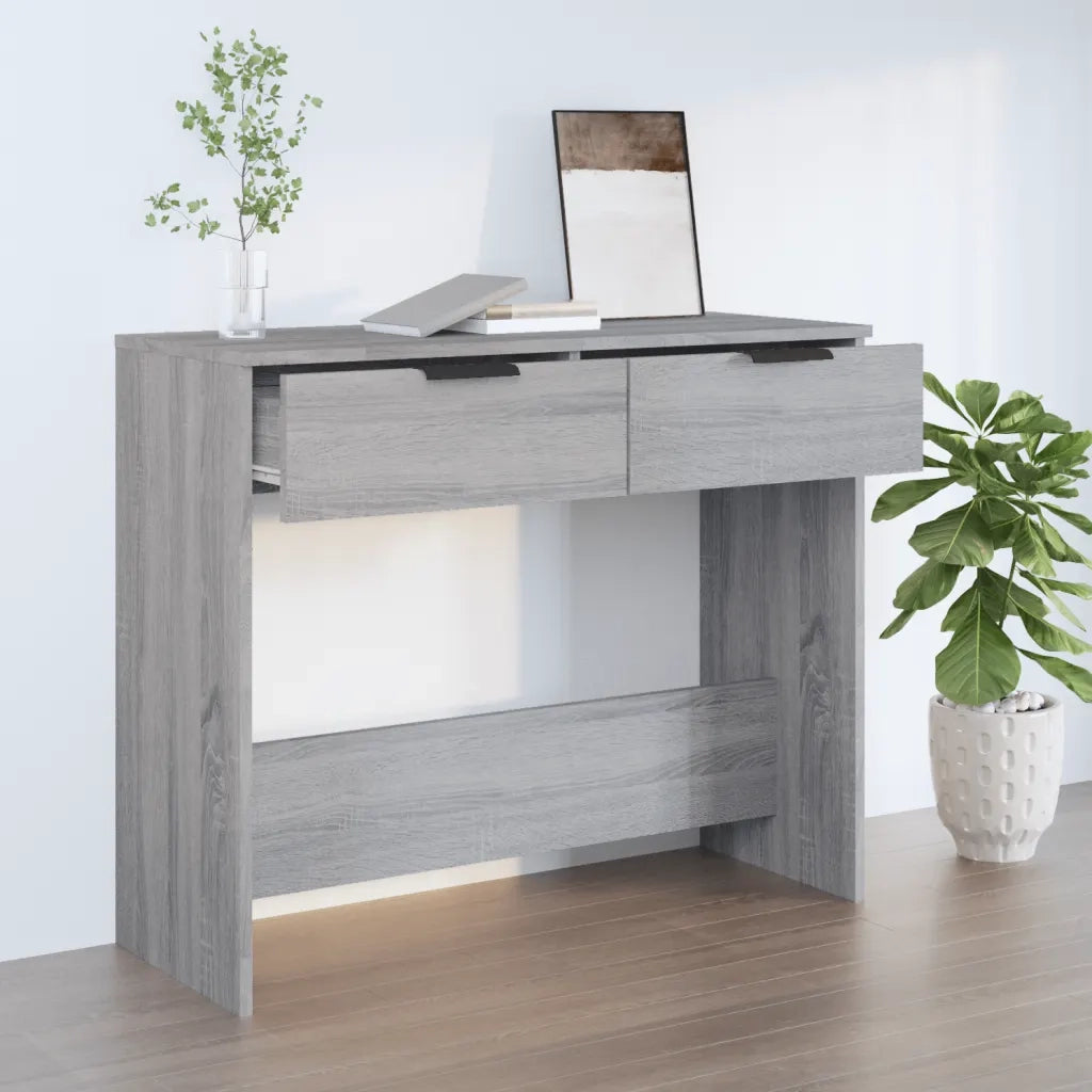 Tavolino Consolle | Tavolo d'Ingresso Grigio Sonoma 90x36x75 cm Legno Multistrato