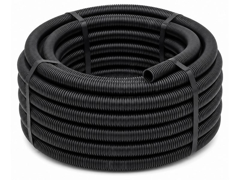 TUBO CORRUGATO NERO SENZA TIRAFILO Ø mm. 25  MT. 50