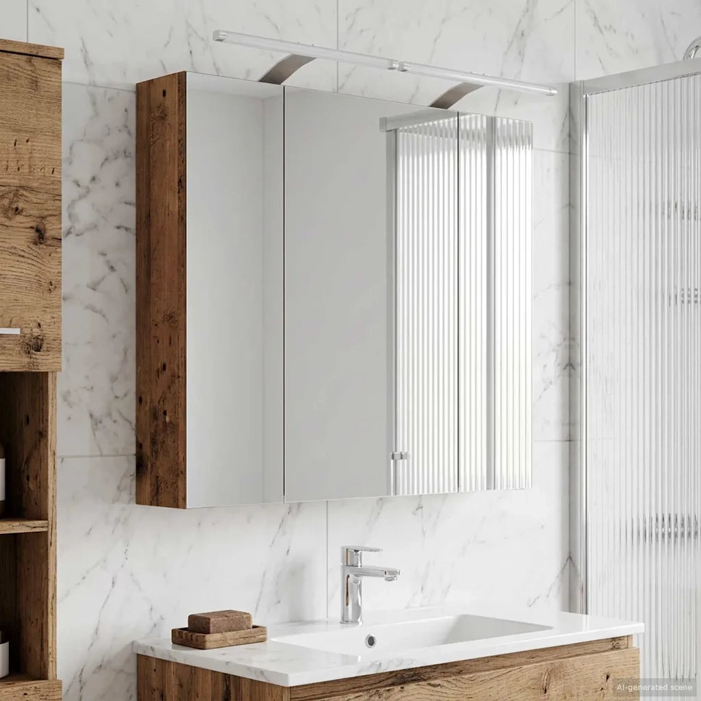 Mobiletto per specchio da bagno Legno vecchio 80 x 14.5 x 70 cm 889117