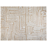 Tappeto da salotto moderno con motivo geometrico a tinta unita beige 300 x 400 cm camera da letto soggiorno