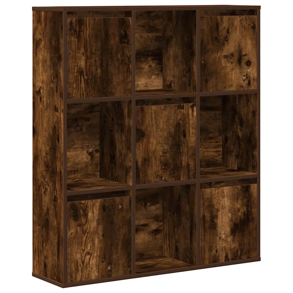 Libreria-Scaffale per Libri-Mobile di Stoccaggio Rovere Fumo 89x24x101,5 cm in Legno Multistrato