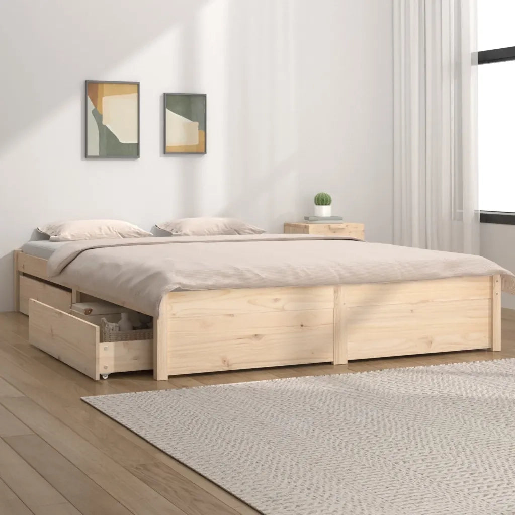 Giroletto con Cassetti-Struttura Letto con contenitore 150x200 cm King Size 346846