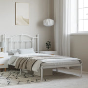 Giroletto con Testiera Metallo Bianco 100x190 cmcod mxl 105744