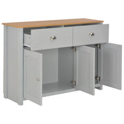 Credenza Grigia 112x35x81 cm 283743