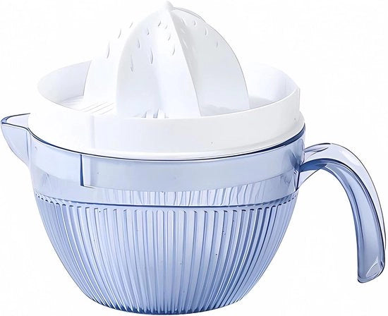 Spremifrutta per Agrumi con Fessure e Setaccio e Ciotola da 20oz con Uscita BPA Libero, 6 Denti Reamer Rotativo Efficiente a Mano in Plastica