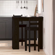 Tavolo da Bar con Ripiano - Rovere Nero, 102x50x103.5 cm, Realizzato in Legno Ingegnerizzato