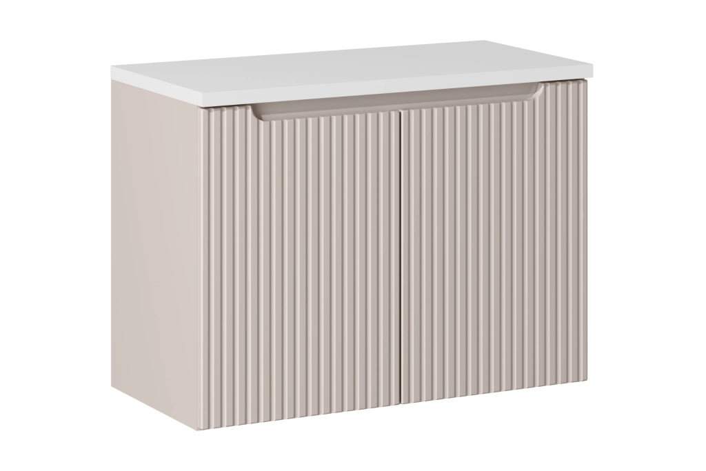 Set mobili bagno 80 cm con piano Nova Cashmere 80 x 1401 x 40 cm