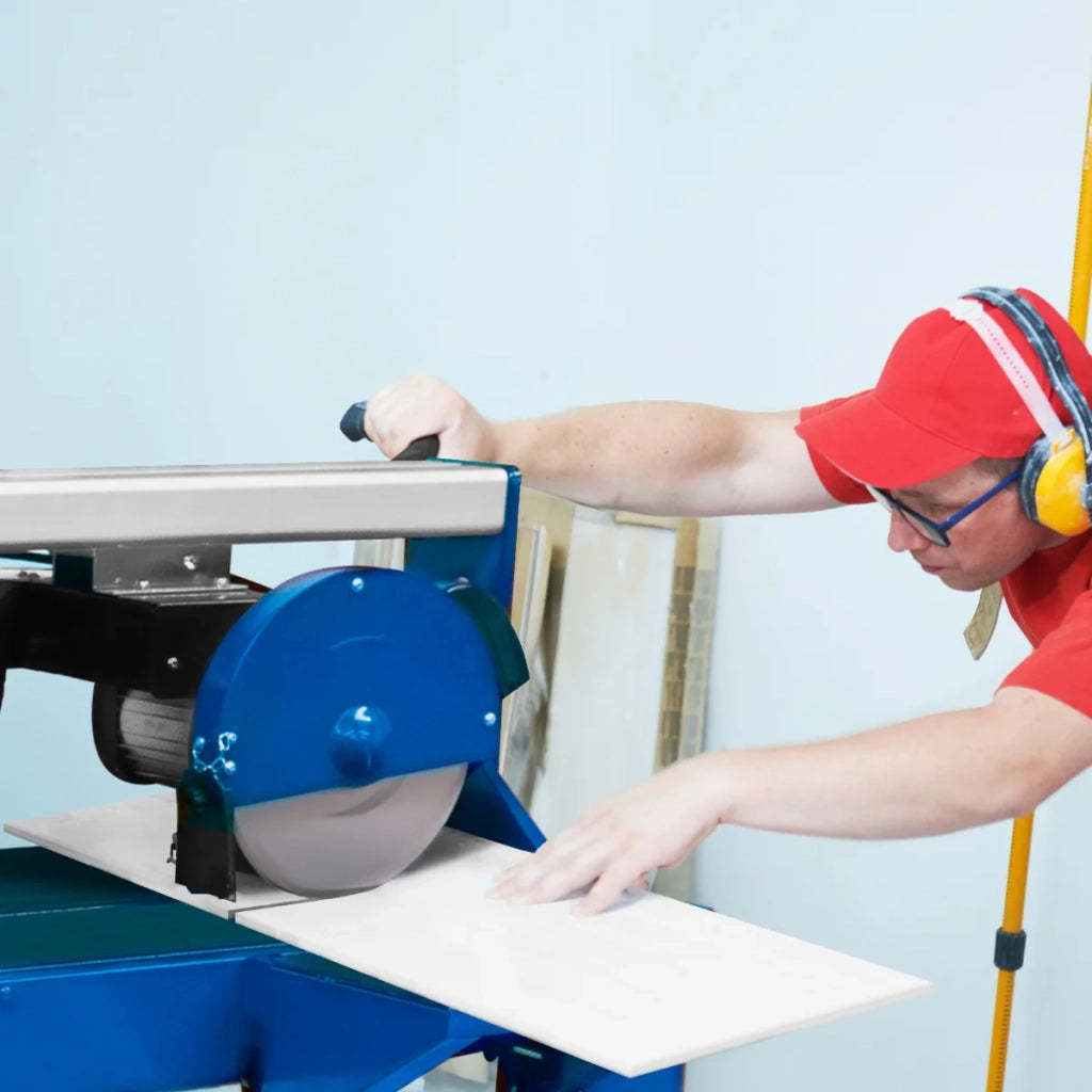 Tagliapiastrelle Profesionale ad Acqua Guida Laser Taglio Angolo 45° 1200W 120cm
