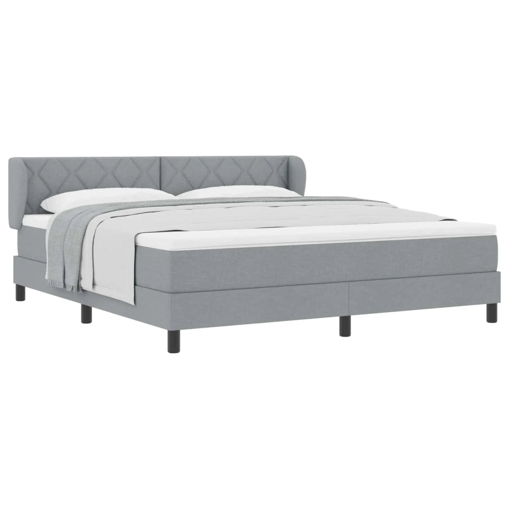 Letto a molle con materasso Grigio chiaro 180 x 200 cm Tessuto 3340101