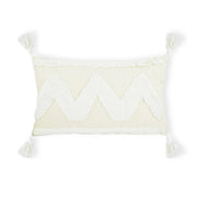 Cuscino salotto bianco con ricamo 30x50 Prism