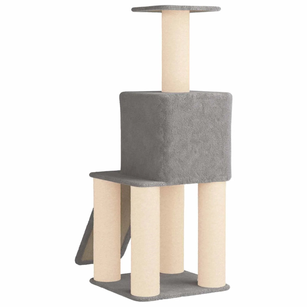Albero per gatti con pali per graffiare in sisal Grigio Chiaro 42033043