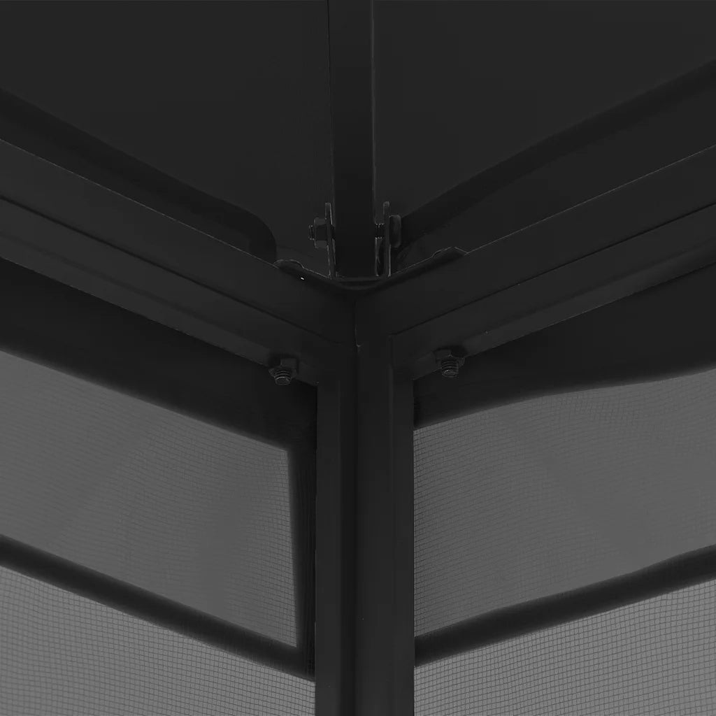 Gazebo | Pergolato con Rete 300x300x265 cm Antracite