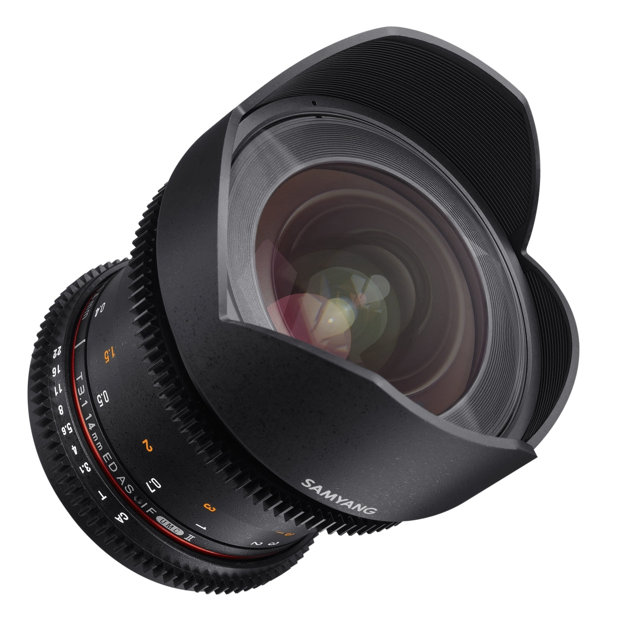 14mm T3.1 Video DSLR II per MFT - obiettivo video full-frame e APS-C per attacco MFT, messa a fuoco manuale con ingranaggio 0,8, grandangolo da 14 mm per attacco MFT, nero