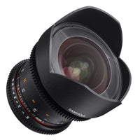 14mm T3.1 Video DSLR II per MFT - obiettivo video full-frame e APS-C per attacco MFT, messa a fuoco manuale con ingranaggio 0,8, grandangolo da 14 mm per attacco MFT, nero