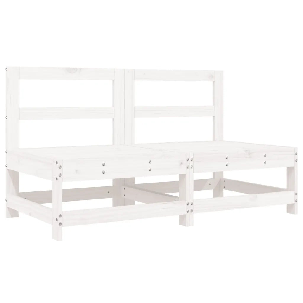 Set Salotto da Giardino 6 pz Bianco in Legno Massello di Pino 3186467