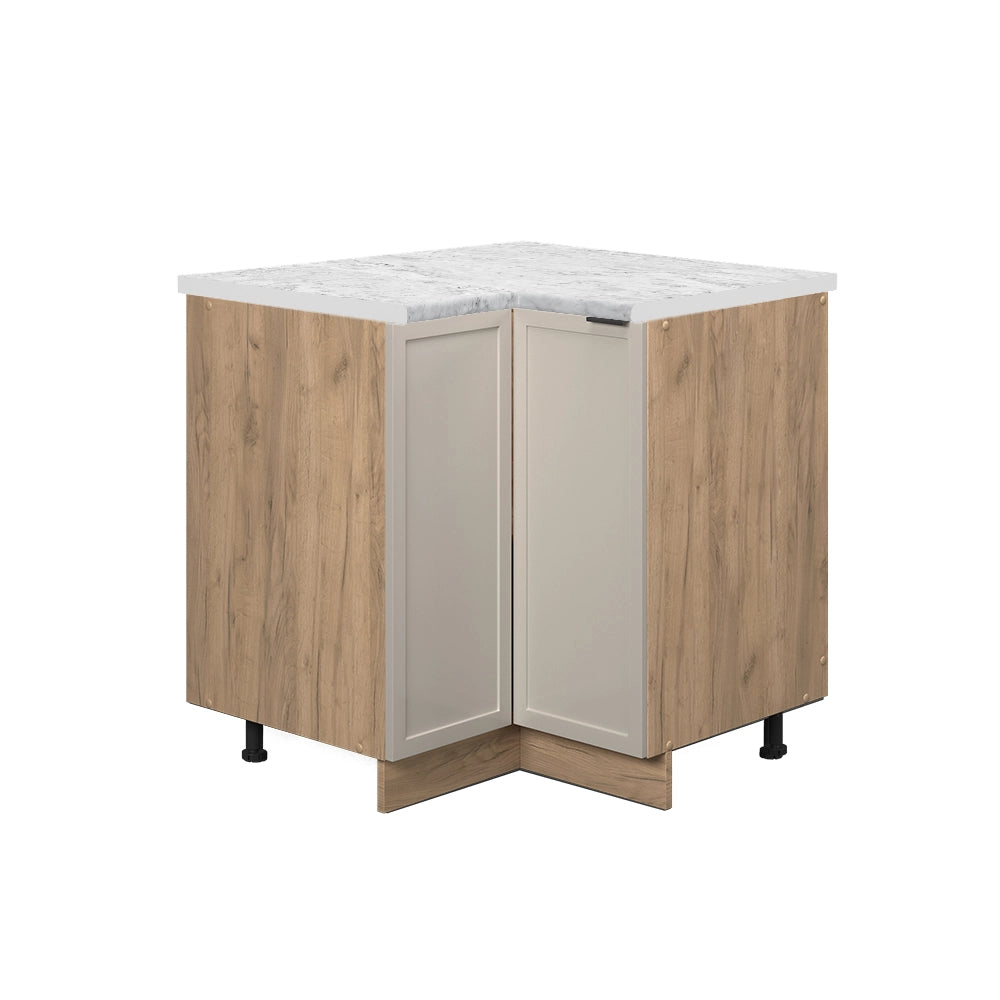 Mobile ad angolo cucina Fame-Line GrigioBeige/Rovere dorato 80.5 cm, PL Marmo Vicco