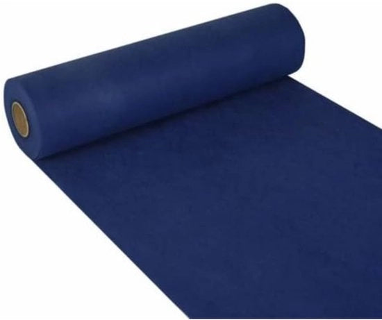 Tela da tavolo in velluto "soft selection" blu scuro - 24 metri x 40 cm - decorazione da tavola elegante