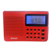 Radio digitale portatile FM con antenna telescopica, 30 canali memoria, display LCD, sveglia e modalità sleep - SOGO