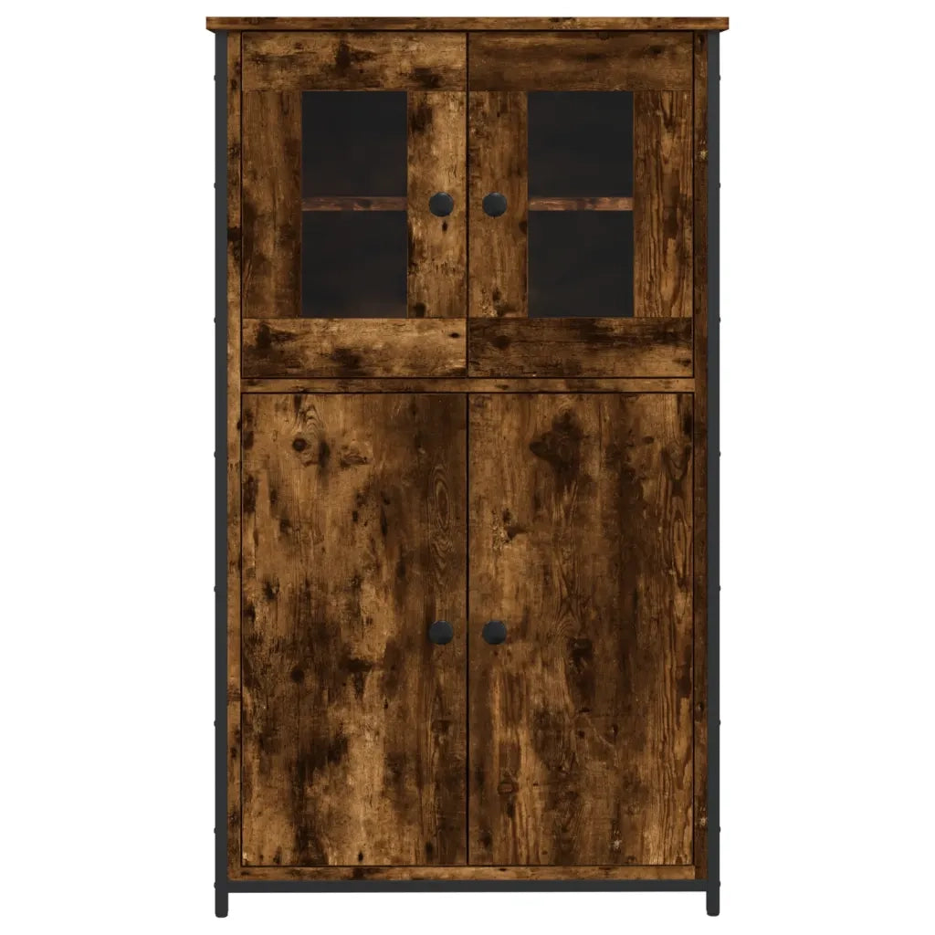 Credenza Rovere Fumo 62x32x106,5 cm in Legno Multistrato 834207