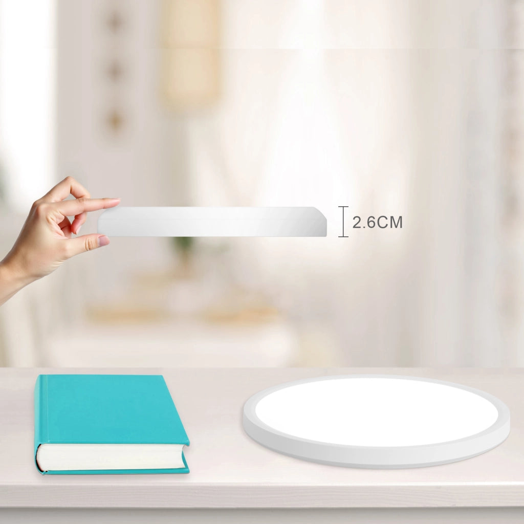 ZMH Lampada da soffitto plafoniera LED bianca minimalista 18 cm per cucina