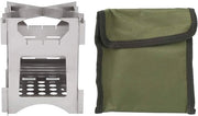 Cottura al chiodo portatile - Mini fornello da campeggio pieghevole - Acciaio inossidabile - Per avventure all'aperto - Adatto per campeggio - Ventiatori di aerazione - Fornello da campeggio