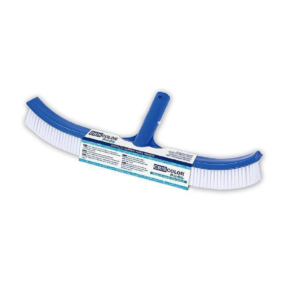 Trade Shop - Spazzola Curva Con Attacco A Clip Per La Pulizia Pareti Fondo Piscina 45cm 42394 -
