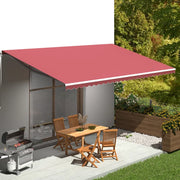 Tessuto di Ricambio per Tenda da Sole-Ricambio telo per tenda da sole Rosso Borgogna 6x3 m