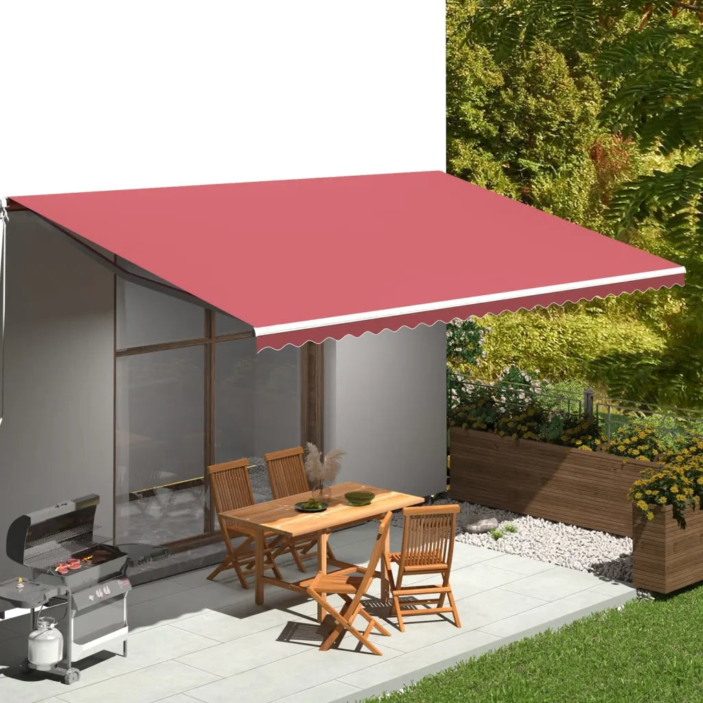 Tessuto di Ricambio per Tenda da Sole-Ricambio telo per tenda da sole Rosso Borgogna 6x3 m