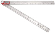 Misuratore angolare digitale 360 gradi in acciaio inossidabile con schermo LCD - Strumento di misura per misurazione angolare e lineare (0-500mm)