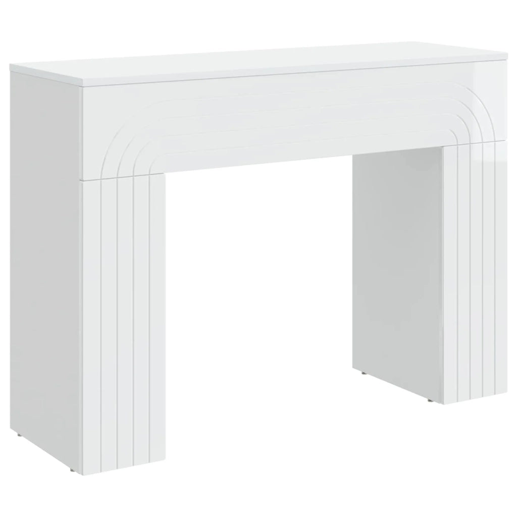 Tavolino da salotto Bianco Lucido 102 x 35 x 75 cm